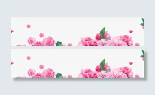 粉色盛开的花朵海报背景