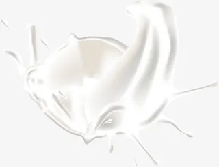 喷溅牛奶海报设计免抠