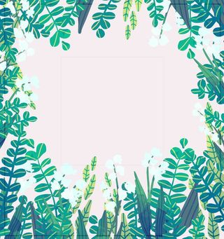快乐春季绿叶矢量海报背景模板高清