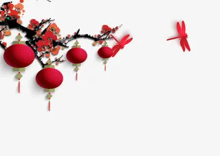 梅花灯笼免抠