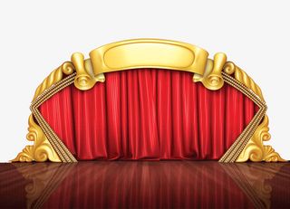 红色节日舞台背景