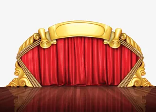 红色节日舞台背景