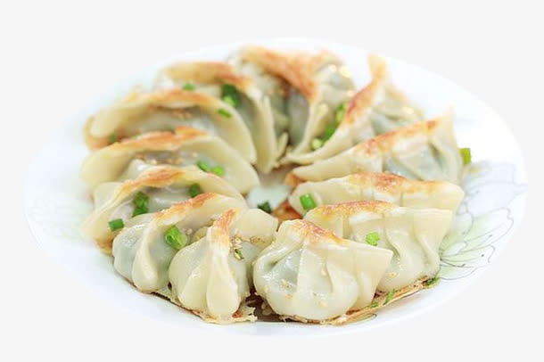 韭菜葱花锅贴包素材免抠