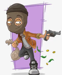 卡通捂眼劫匪免抠