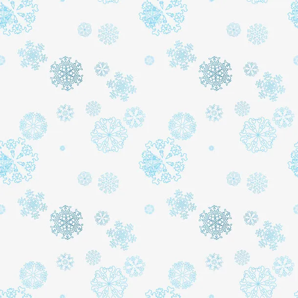 蓝色雪花图案免抠