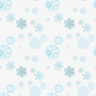 蓝色雪花图案免抠