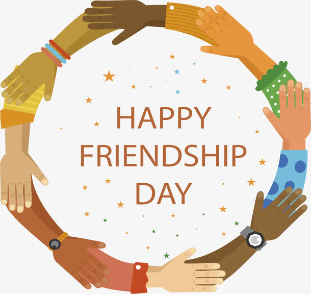 手拉手围成圈免抠