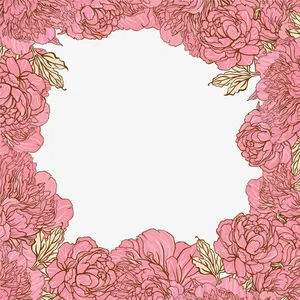 矢量复古花纹边框免抠