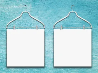 墙面上的广告牌免抠