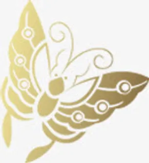 金色中国风蝴蝶免抠