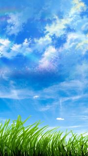 青草白云悠闲H5背景高清
