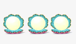 手绘水彩珍珠蚌优惠券促销边框免抠