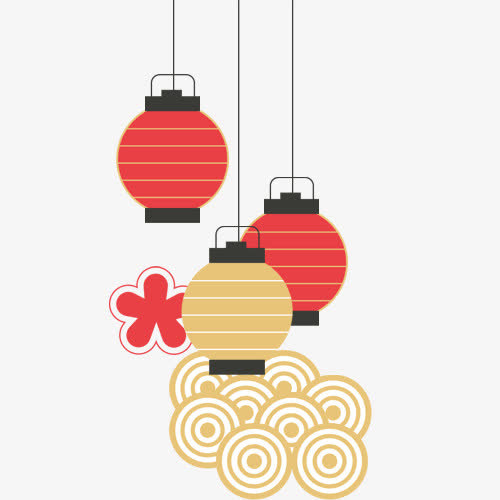 手绘灯笼免抠