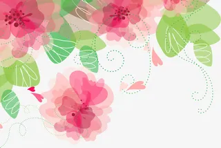 春天手绘粉色花朵免抠