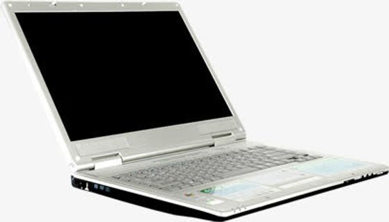 紫色笔记本电脑科技舞台灯光免抠