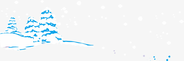 冬天 雪花 森林免抠