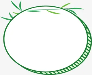 卡通 可爱 框 边框 绿色框免抠