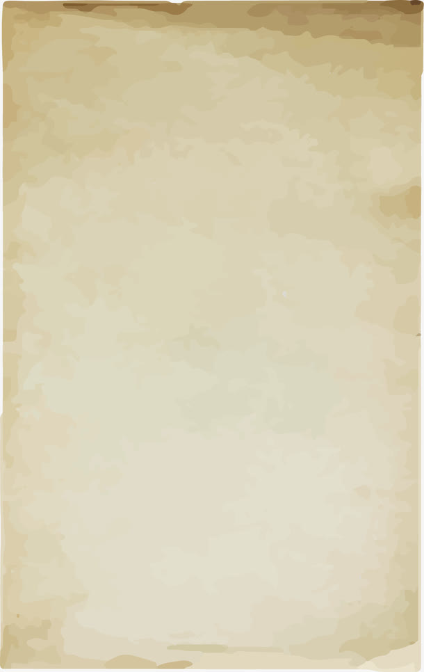 泛黄的手绘复古书纸免抠