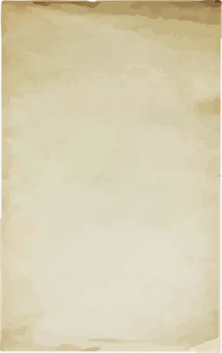 泛黄的手绘复古书纸免抠