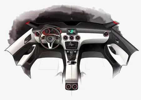 奔驰手绘概念免抠