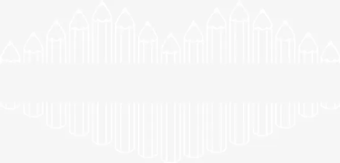 素描心形创意铅笔标题栏免抠