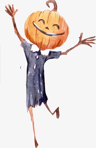 南瓜灯卡通人免抠