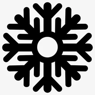 红心雪花图标免抠