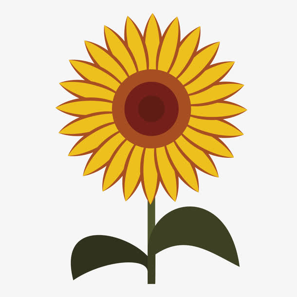 黄色向日葵免抠漂浮花瓣元素