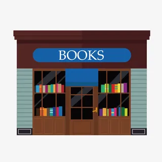 卡通书店免抠