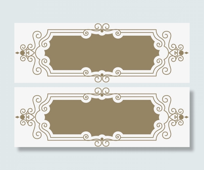 简约大气女装欧式花纹装饰边框免抠