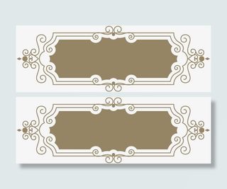 简约大气女装欧式花纹装饰边框免抠