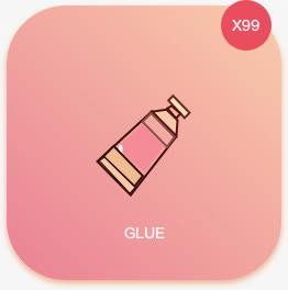 粉色胶水图标设计免抠