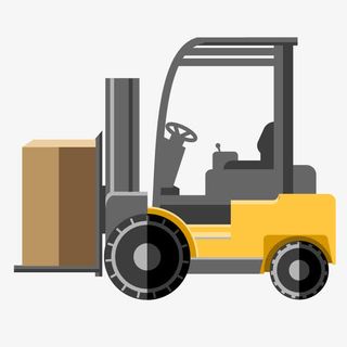 矢量物流仓储叉车搬运元素素材免抠