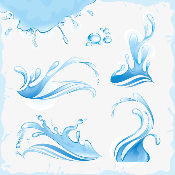 海浪浪花矢量素材免抠
