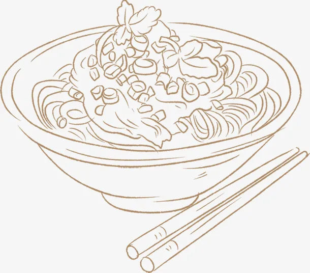 素描面条png免抠