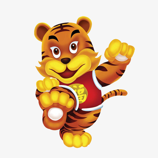 卡通立体虎免抠