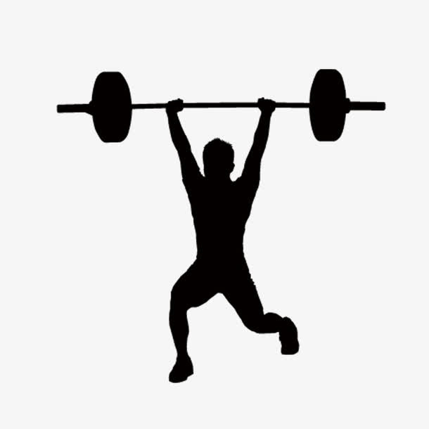 举重剪影免抠