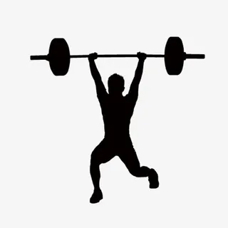 举重剪影免抠