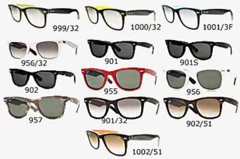 浅灰色雷朋有框墨镜免抠