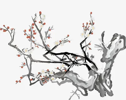 水墨梅花免抠 水墨梅花免抠