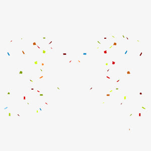 彩色礼花碎片免抠