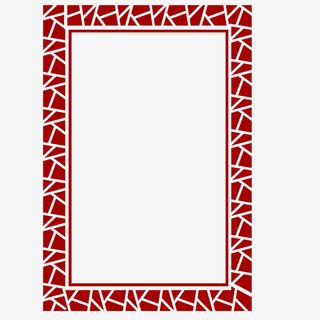 红色边框001免抠