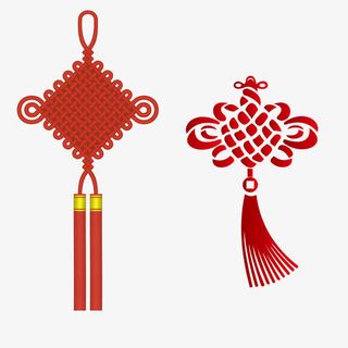 红色中国结免抠