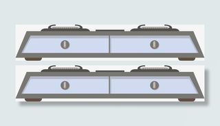 燃气灶矢量卡通风格免抠