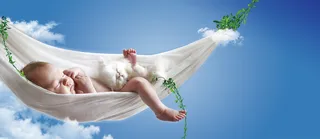 蓝天宝宝Banner背景高清