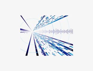 蓝色光效箭头背景矢量