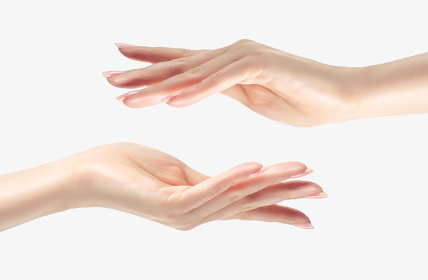 好看手势的双手免抠