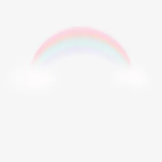 梦幻手绘彩虹免抠