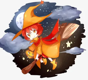 万圣节女巫素材免抠