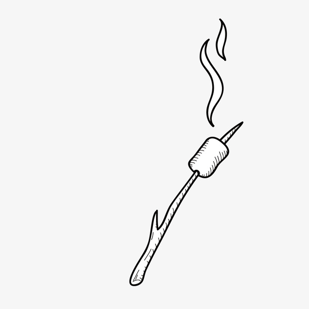 树枝烤串免抠